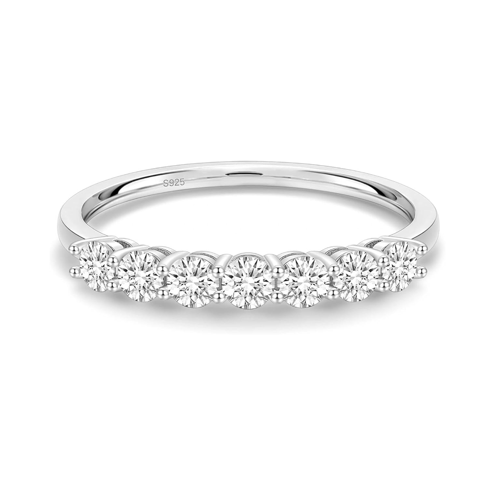 Classic 7-Stone Moissanite Eternity Band