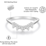Curved Moissanite Wedding Band