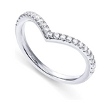 Sparkling Wishbone V Ring