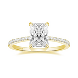 Radiant Cut Cubic Zirconia Engagement Ring