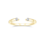 Dainty Open Two-Stone CZ Stacking Ring