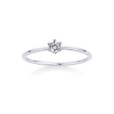 Dainty Round Solitaire Stacking Ring