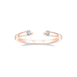 Dainty Open Two-Stone CZ Stacking Ring
