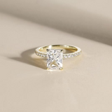 Radiant Cut Cubic Zirconia Engagement Ring
