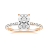 Radiant Cut Cubic Zirconia Engagement Ring
