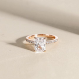 Radiant Cut Cubic Zirconia Engagement Ring