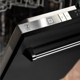 ZLINE Classic 24-Inch Top Control Built-In Dishwasher, Black Matte Panel, Traditional Handle, 52 dBA, DW-BLM-24 - product image 2
