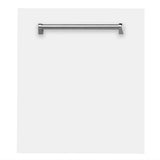 ZLINE Classic 24-Inch Top Control Built-In Dishwasher, White Matte Panel, Traditional Handle, 52 dBA, DW-WM-24 - product image 1