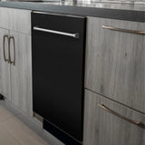ZLINE Classic 24-Inch Top Control Built-In Dishwasher, Black Matte Panel, Traditional Handle, 52 dBA, DW-BLM-24 - product image 8