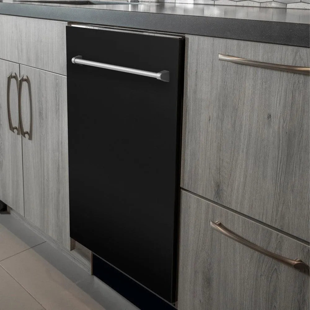 ZLINE Classic 24-Inch Top Control Built-In Dishwasher, Black Matte Panel, Traditional Handle, 52 dBA, DW-BLM-24 - product image 8