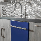 ZLINE Classic 24-Inch Top Control Built-In Dishwasher, Blue Matte Panel, Modern Handle, 52 dBA, DW-BM-H-24 - product image 3