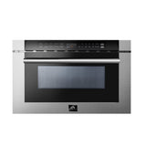 FORNO Capoliveri 24" 1.2 cu. ft. Built-In Microwave Drawer in Stainless Steel, FMWDR3000-24 - product image 1