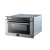 FORNO Capoliveri 24" 1.2 cu. ft. Built-In Microwave Drawer in Stainless Steel, FMWDR3000-24 - product image 3