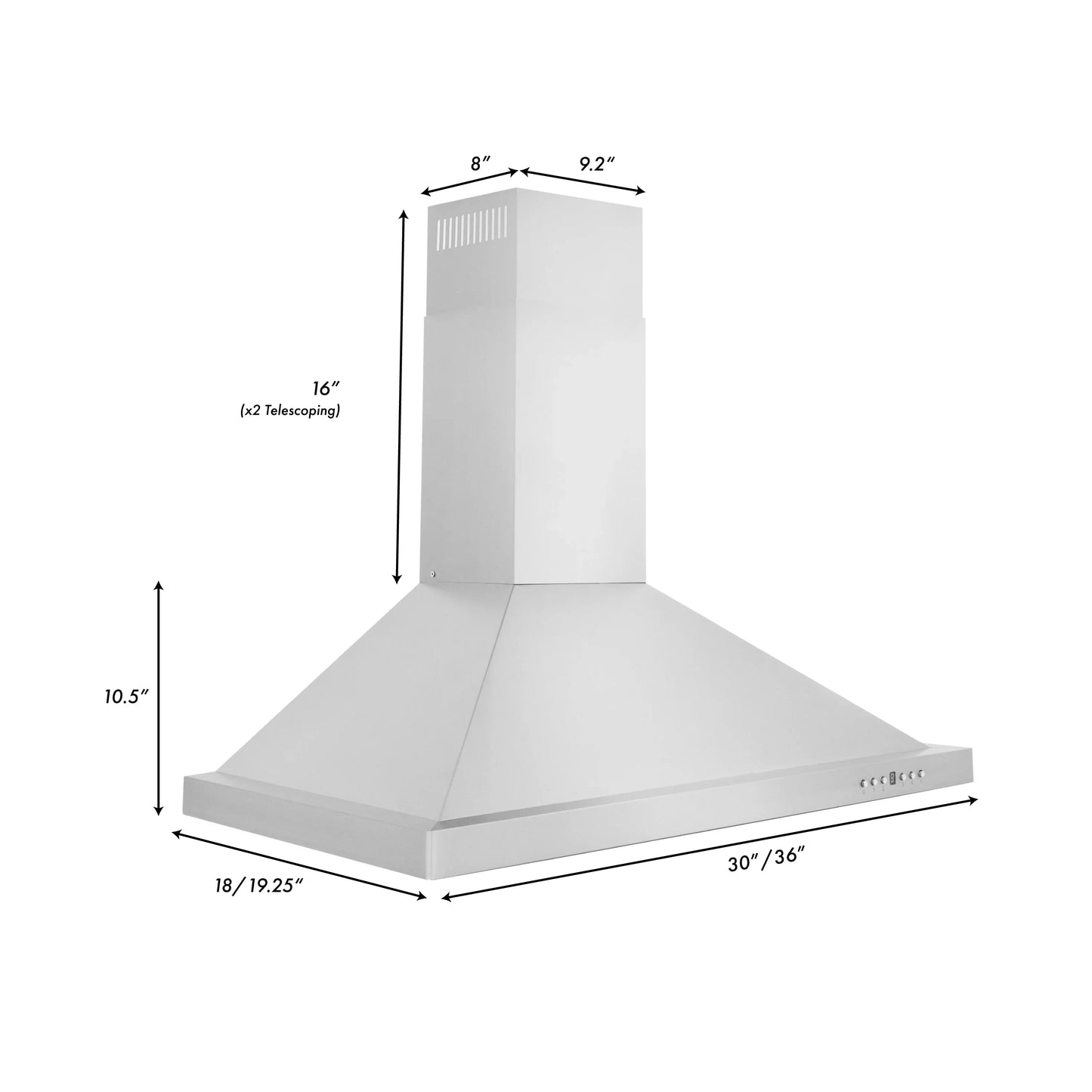 ZLINE 30 in. Convertible Vent Wall Mount Range Hood in Stainless Steel, KB-30 - product image 6