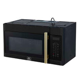 FORNO Fornace 30" 1.5 cu. ft. 300 CFM Over The Range Microwave in Black with Antique Brass Accents, FOTR3038-30BLK - product image 2