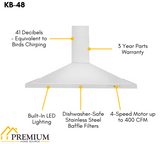 ZLINE 48 in. Convertible Vent Wall Mount Range Hood in Stainless Steel, KB-48 - product image 7