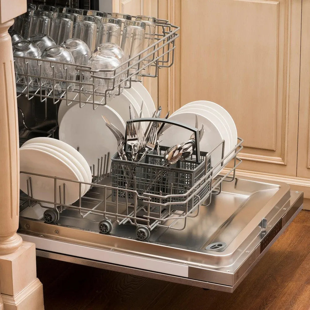 ZLINE Classic 24-Inch Top Control Built-In Dishwasher, Satin Stainless Steel Panel, Traditional Handle, 52 dBA, DW-SN-H-24 - product image 9