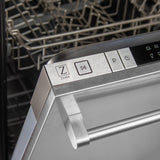 ZLINE Classic 24-Inch Top Control Built-In Dishwasher, Satin Stainless Steel Panel, Traditional Handle, 52 dBA, DW-SN-H-24 - product image 7