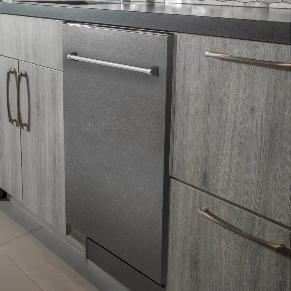 ZLINE Classic 24-Inch Top Control Built-In Dishwasher, Satin Stainless Steel Panel, Traditional Handle, 52 dBA, DW-SN-H-24 - product image 3
