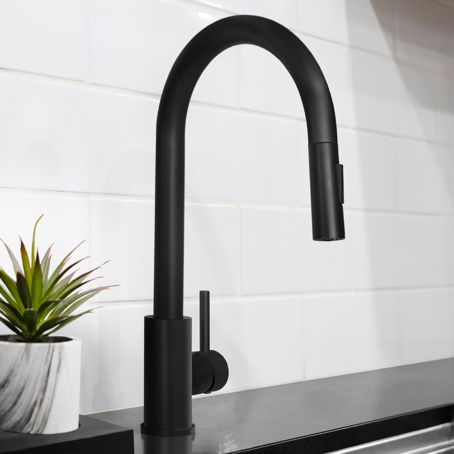 ZLINE Rubicon Pull Down Single Handle Kitchen Faucet in Matte Black, RBCN1-KF-MB - product image 2