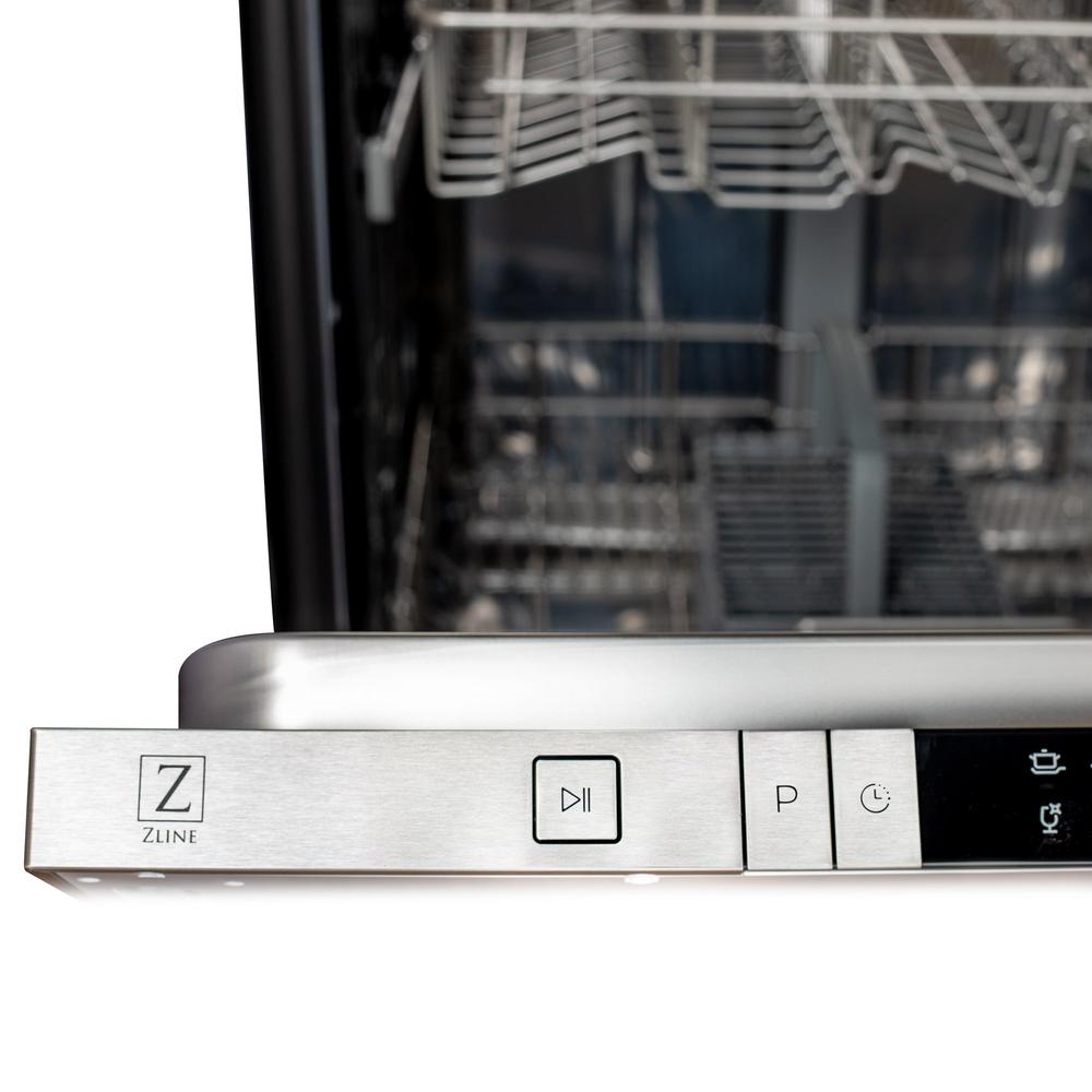 ZLINE Classic 24-Inch Top Control Built-In Dishwasher, Blue Matte Panel, Modern Handle, 52 dBA, DW-BM-H-24 - product image 6