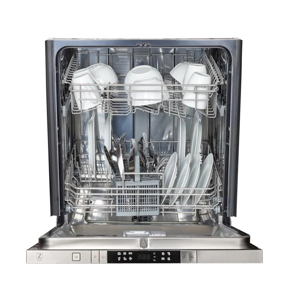 ZLINE Classic 24-Inch Top Control Built-In Dishwasher, Blue Matte Panel, Modern Handle, 52 dBA, DW-BM-H-24 - product image 5