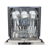 ZLINE Classic 24-Inch Top Control Built-In Dishwasher, White Matte Panel, Traditional Handle, 52 dBA, DW-WM-24 - product image 5