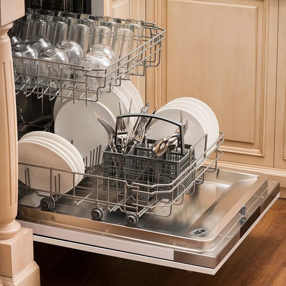 ZLINE Classic 24-Inch Top Control Built-In Dishwasher, White Matte Panel, Traditional Handle, 52 dBA, DW-WM-24 - product image 10